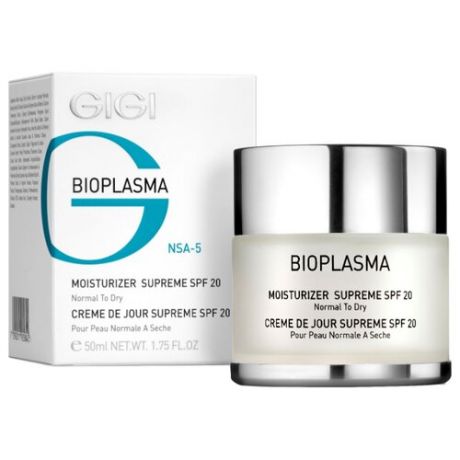 Gigi Bioplasma Moisturizer Supreme SPF20 Крем увлажняющий для нормальной и сухой кожи лица, 50 мл