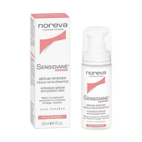 Noreva laboratories Sensidiane Intensive Serum Интенсивная успокаивающая сыворотка для лица, 30 мл