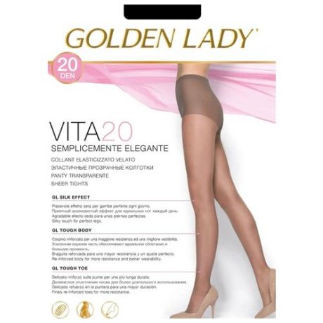 Колготки Golden Lady Vita 20 den, размер 3-M, nero (черный)