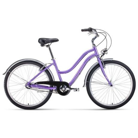 Городской велосипед FORWARD Evia Air 26 2.0 (2020) фиолетовый/белый 16" (требует финальной сборки)