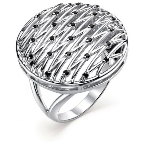АЛЬКОР Кольцо с 26 фианитами из серебра 01-0673-0КЦ1-00, размер 17.5