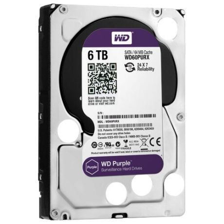 Жесткий диск Western Digital WD Purple 6 TB (WD60PURX)