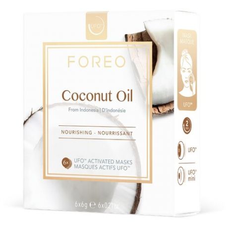 FOREO Coconut Oil Маска, активированная UFO, 6 г, 6 шт.