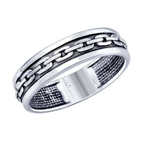 SOKOLOV Кольцо из чернёного серебра 95010119, размер 19.5