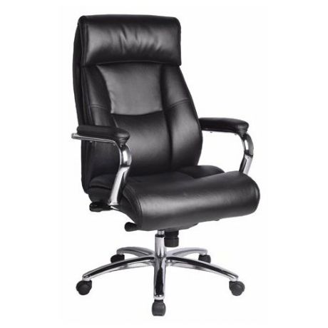 Компьютерное кресло Brabix Phaeton EX-502 для руководителя, обивка: натуральная кожа, цвет: черный