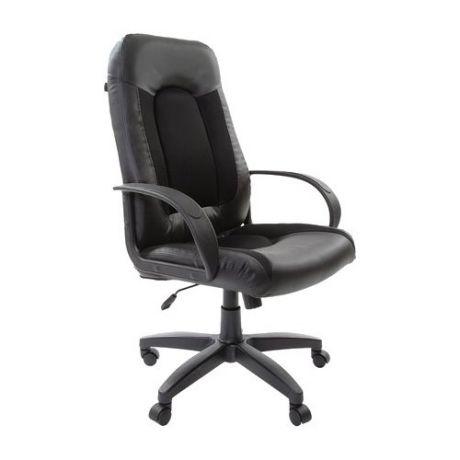 Компьютерное кресло Brabix Strike EX-525 для руководителя, обивка: текстиль/искусственная кожа, цвет: черный TW