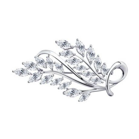 Diamant Брошь из серебра с фианитами 94-140-00485-1