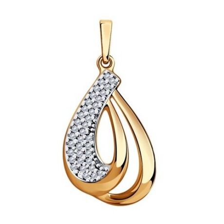 Diamant Подвеска из золочёного серебра с фианитами 93-130-00691-1