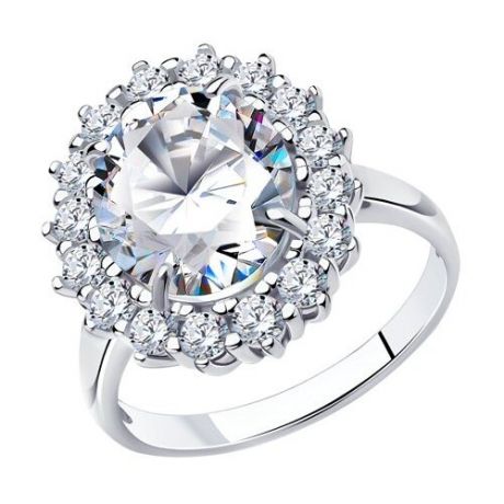 Diamant Кольцо из серебра с фианитами 94-110-00646-1, размер 17.5