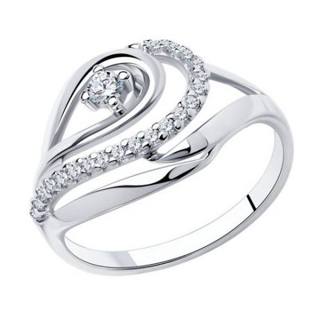 Diamant Кольцо из серебра с фианитами 94-110-00725-1, размер 17.5