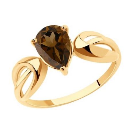 Diamant Кольцо из золота с раухтопазом 51-310-00866-3, размер 17.5