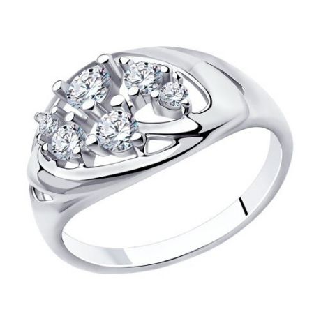 Diamant Кольцо из серебра с фианитами 94-110-00559-1, размер 16.5