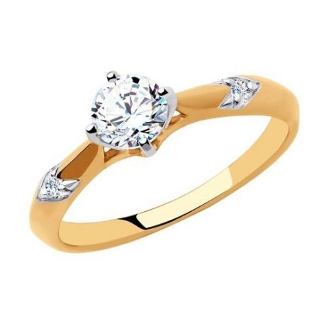 Diamant Кольцо из золота с фианитами 51-110-00562-1, размер 17.5