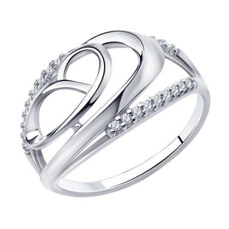 Diamant Кольцо из серебра с фианитами 94-110-00697-1, размер 19.5