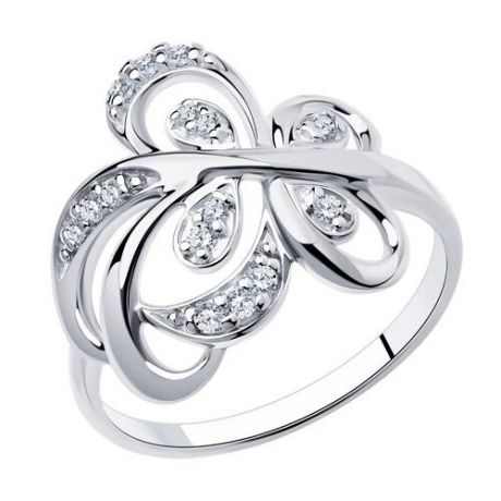 Diamant Кольцо из серебра с фианитами 94-110-00758-1, размер 17