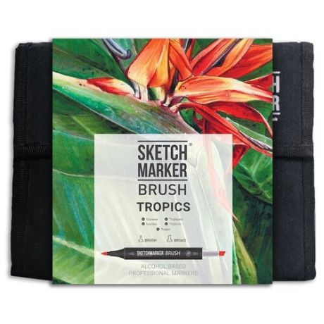 SketchMarker Набор маркеров Brush Tropics, 36 шт.