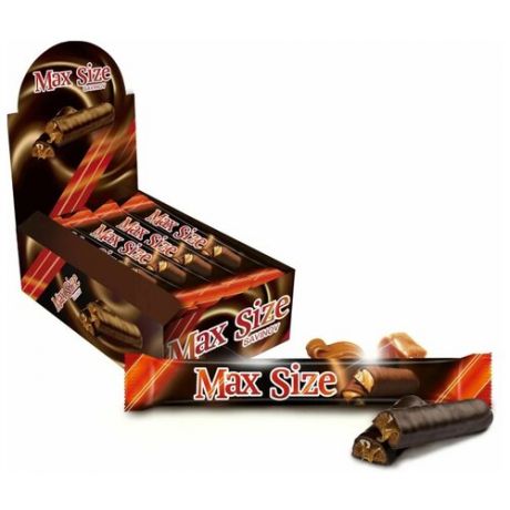 Батончик Савинов Max Size с шоколадным печеньем и карамелью 40 г (12 шт.)
