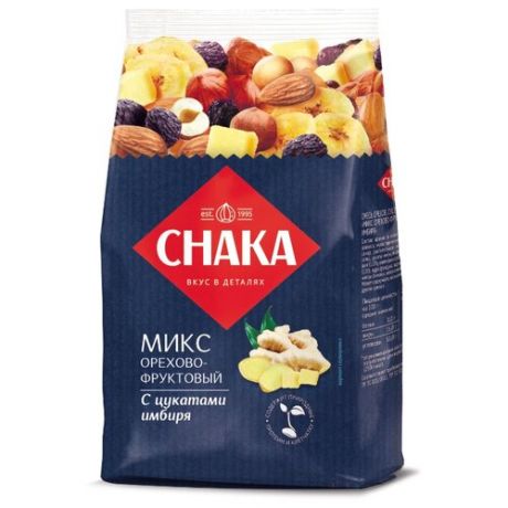 Смесь орехов и сухофруктов CHAKA с цукатами имбиря 130 г