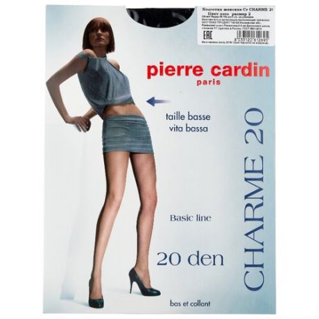 Колготки Pierre Cardin Charme, Basic Line 20 den, размер II-S, nero (черный)