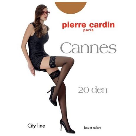 Чулки Pierre Cardin Cannes, City Line 20 den, размер III-M, visone (бежевый)