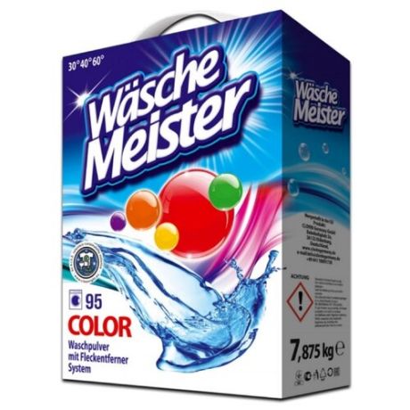 Стиральный порошок WascheMeister Color для цветного белья 7.875 кг картонная пачка