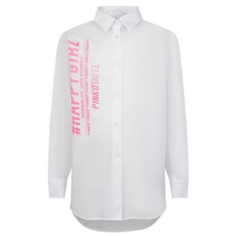 Рубашка Pinko размер 134, белый/розовый