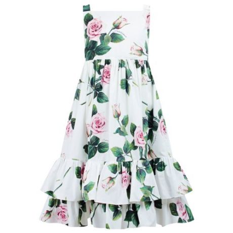 Платье DOLCE & GABBANA размер 98, белый/цветочный принт