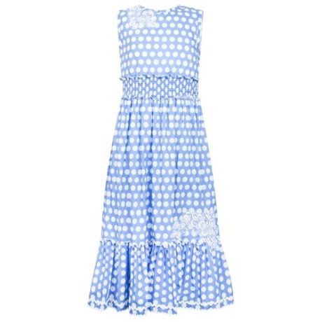 Платье Ermanno Scervino размер 116, горошек/белый/синий