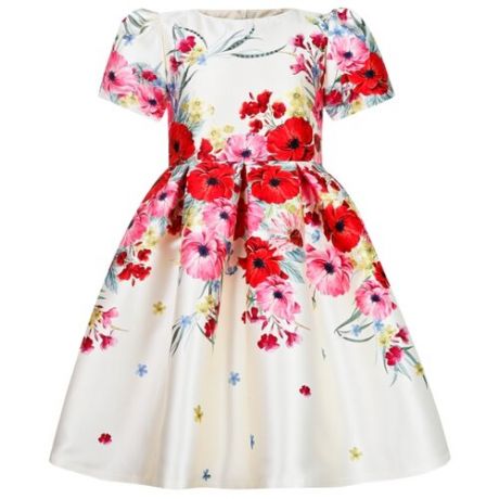 Платье EIRENE размер 104-110, цветочный принт/кремовый/разноцветный