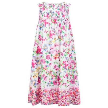 Платье Ermanno Scervino размер 128, цветочный принт/белый/розовый/зеленый