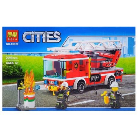 Конструктор BELA (Lari) Cities 10828 Пожарный автомобиль с лестницей