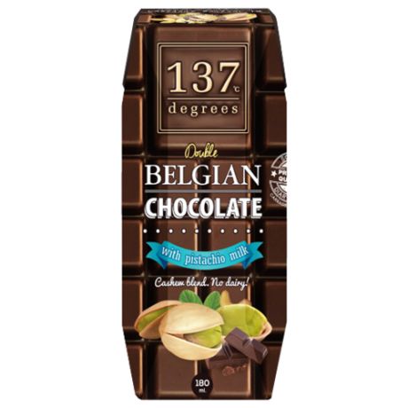Ореховый напиток 137 Degrees Pistachio Milk Double belgian chocolate 3%, 180 мл