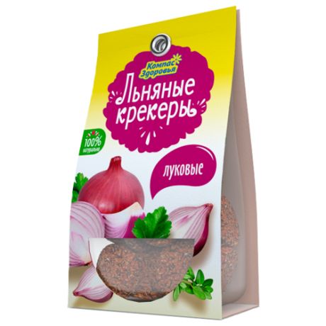 Льняные крекеры Компас Здоровья со вкусом лука 50 г