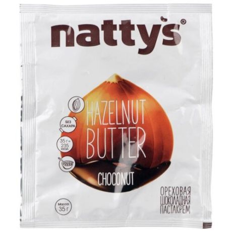Nattys Паста-крем ореховая шоколадная Choconut с какао и медом 35 г