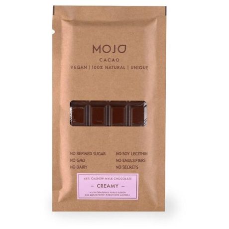 Шоколад Mojo Cacao Веганский молочный Creamy 46%, 80 г