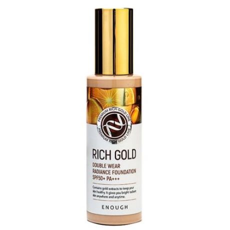 Enough Тональный крем Rich Gold Double Wear Radiance Foundation, 100 мл, оттенок: тон №21