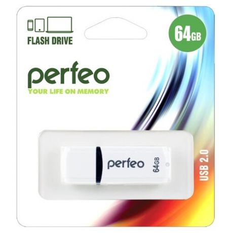 Флешка Perfeo C02 64GB white