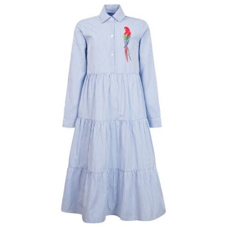 Платье Stella Jean размер 140, белый/голубой/полоска