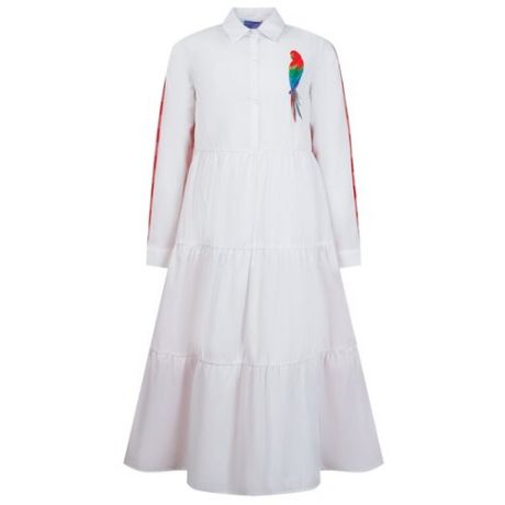 Платье Stella Jean размер 152, белый/красный/клетка