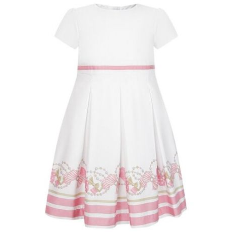 Платье Mayoral размер 104, белый/розовый