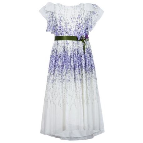 Платье Lesy размер 164, белый/фиолетовый