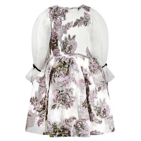 Платье David Charles размер 146, белый/розовый/цветочный принт