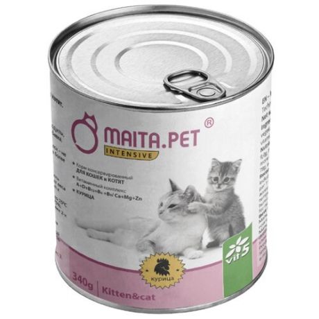 Корм для кошек Maita.Pet с курицей 340 г