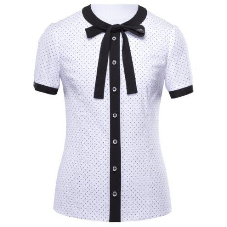 Блузка анди размер 76-152, белый/черный