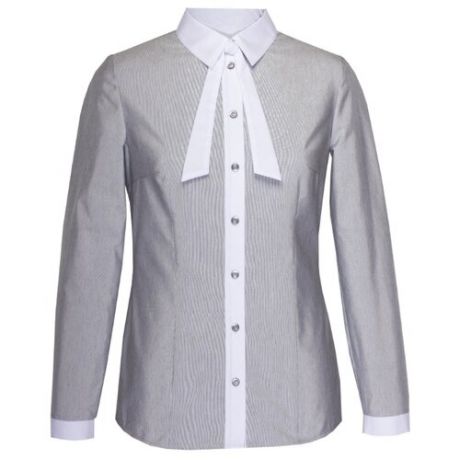 Блузка анди размер 84-164, серый/белый