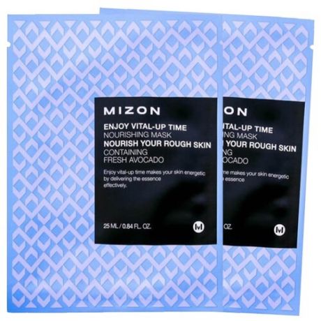 Mizon Enjoy Vital-Up Time Nourishing Mask тканевая питательная маска, 25 мл, 2 шт.