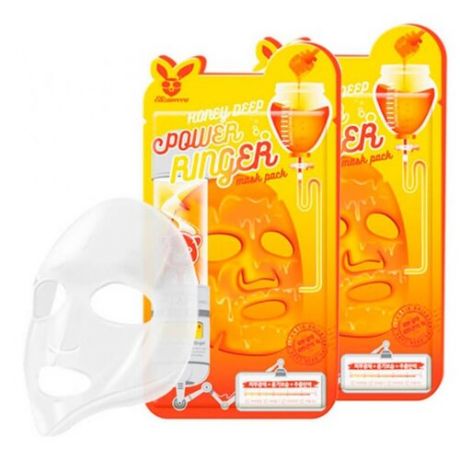 Elizavecca питательная тканевая маска с экстрактом мёда Honey Deep Power Ringer Mask Pack, 23 мл, 2 шт.