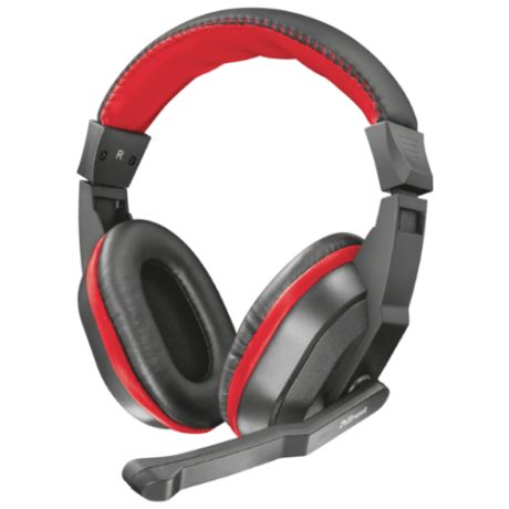 Компьютерная гарнитура Trust Ziva Gaming Headset черный/красный