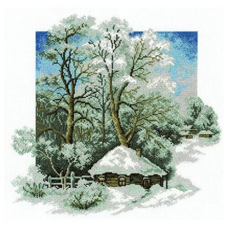 Hobby & Pro Набор для вышивания Зима в деревне 28 х 27 см (680)