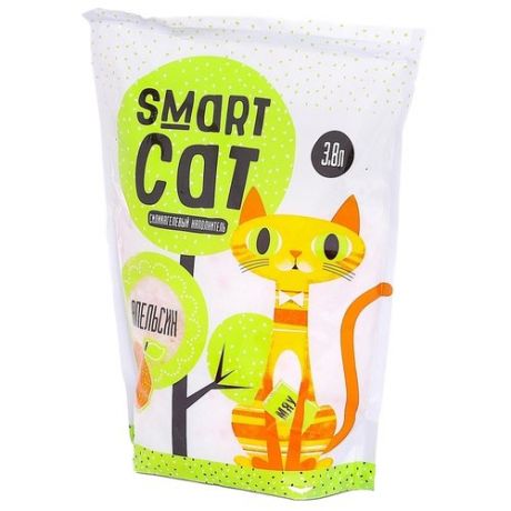 Впитывающий наполнитель Smart Cat Силикагелевый Апельсин 3,8 л